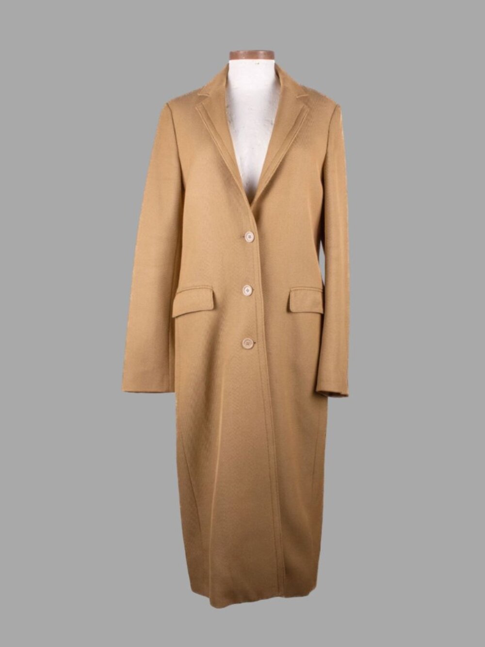ACNE STUDIOS A/W 2016 AVRA Tan Camel Viscose Long Overcoat